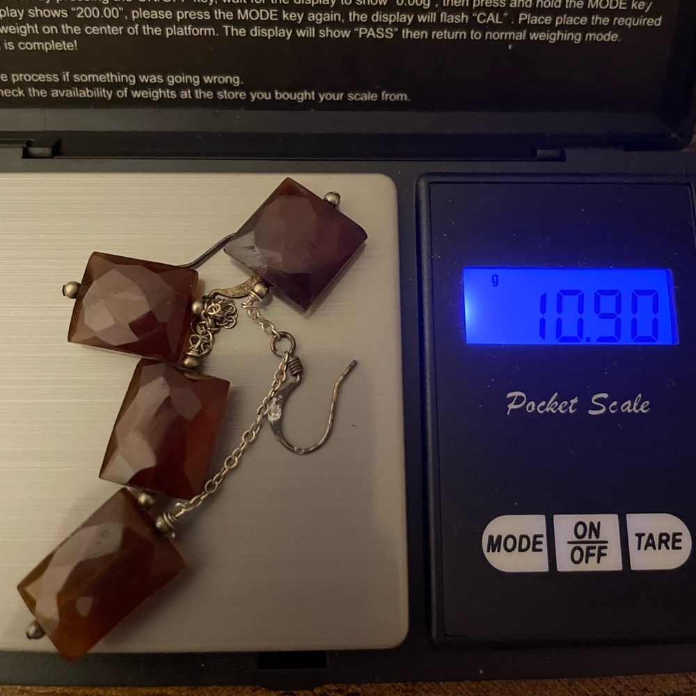 Bohemian Brown Rectangle Dangle Statement Earring… - image 2